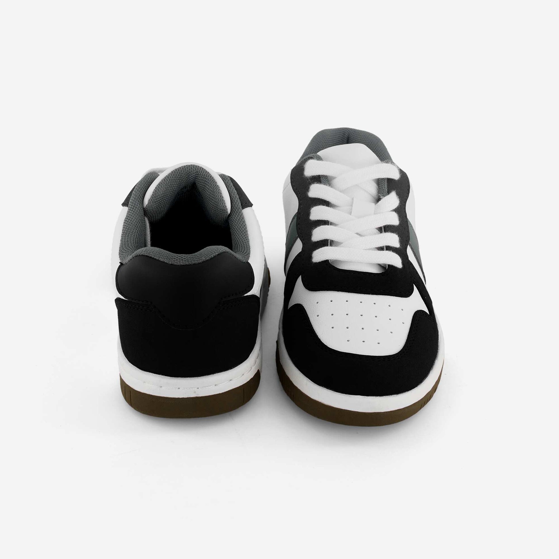 Lace-Up Low-Top Sneakers WHITE