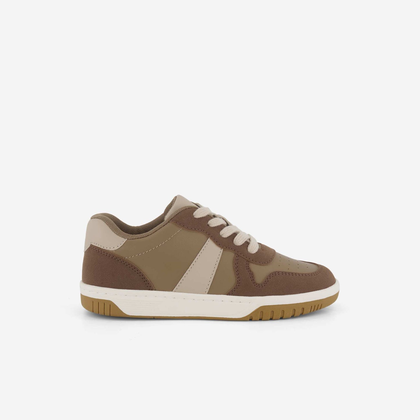 Lace-Up Low-Top Sneakers BROWN