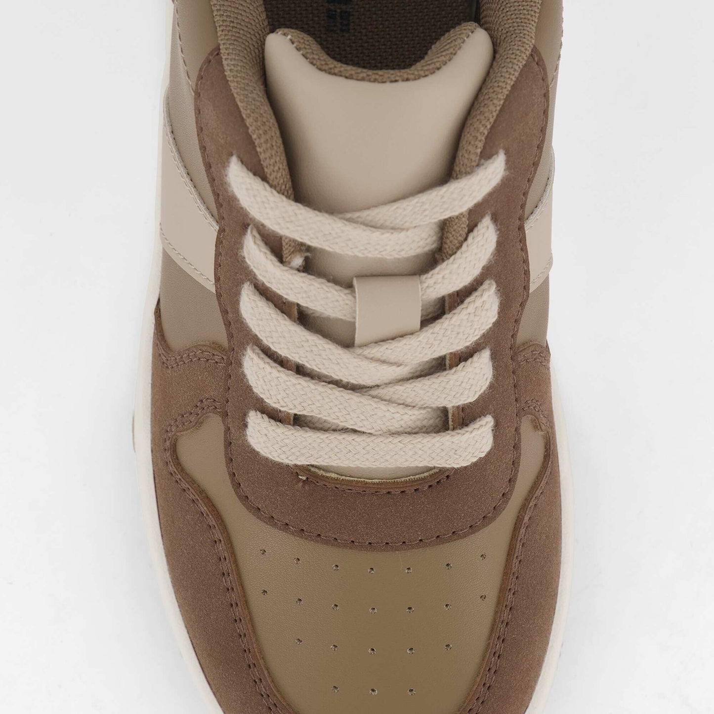 Lace-Up Low-Top Sneakers BROWN
