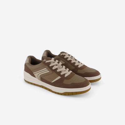 Lace-up low-top sneakers BROWN