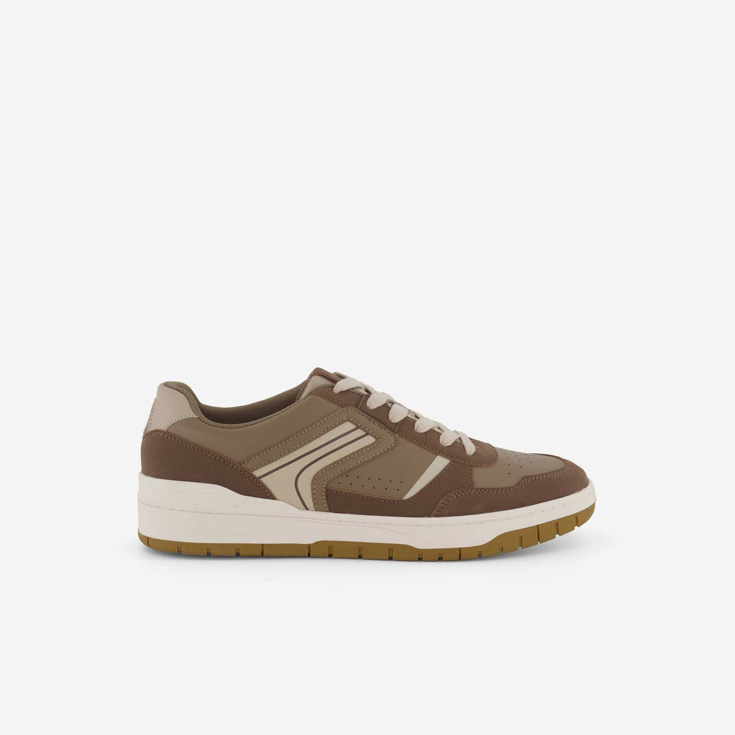Lace-up low-top sneakers BROWN