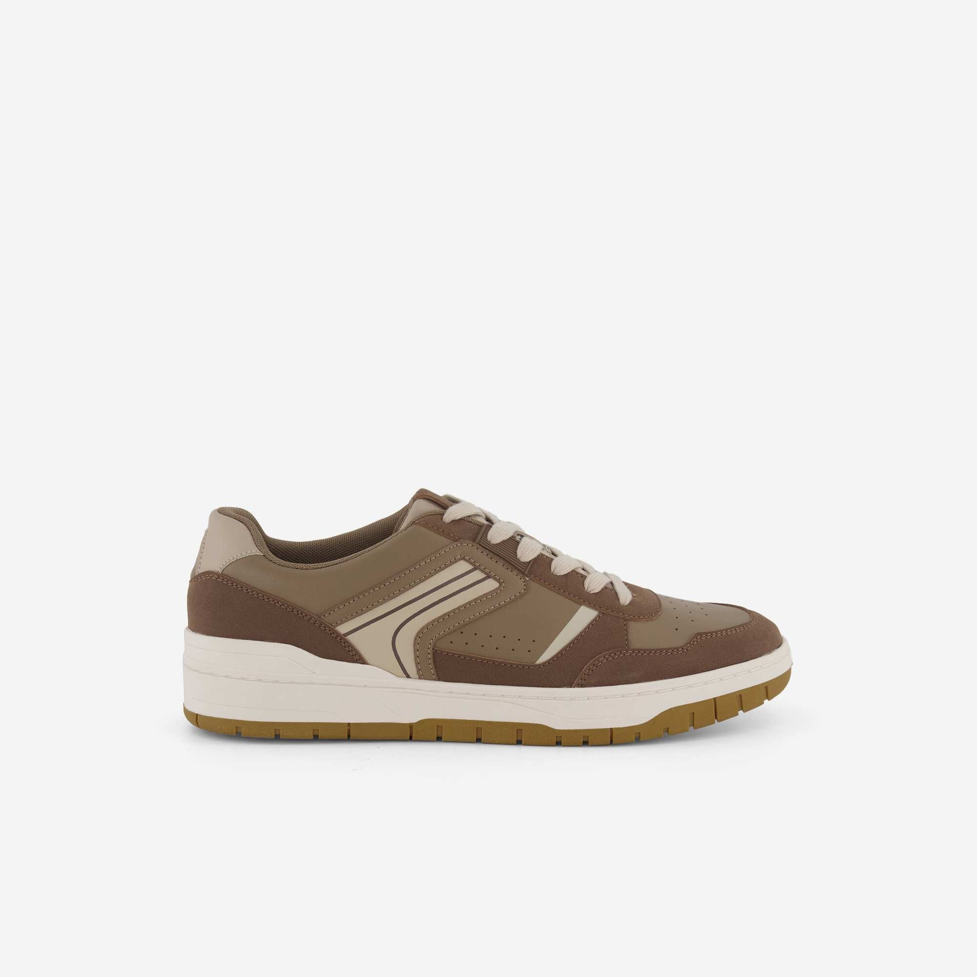 Lace-up low-top sneakers BROWN