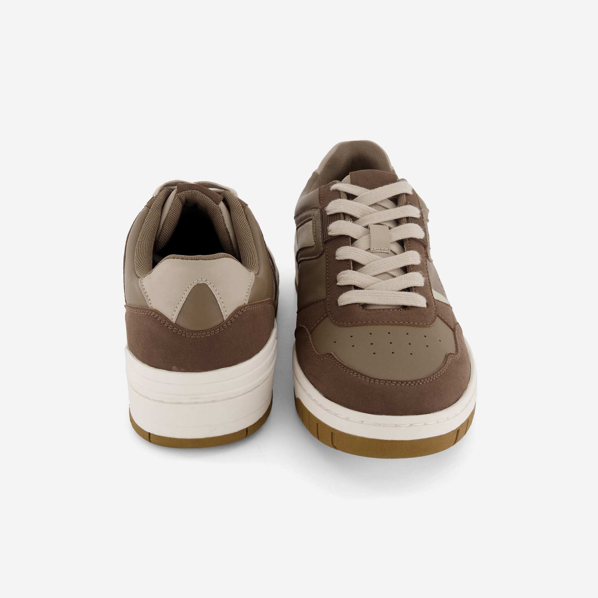 Lace-up low-top sneakers BROWN