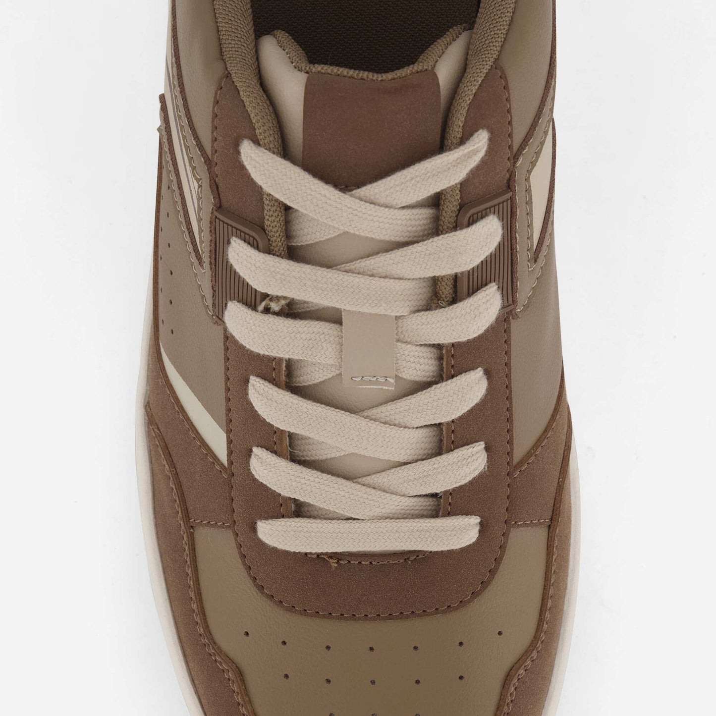Lace-up low-top sneakers BROWN