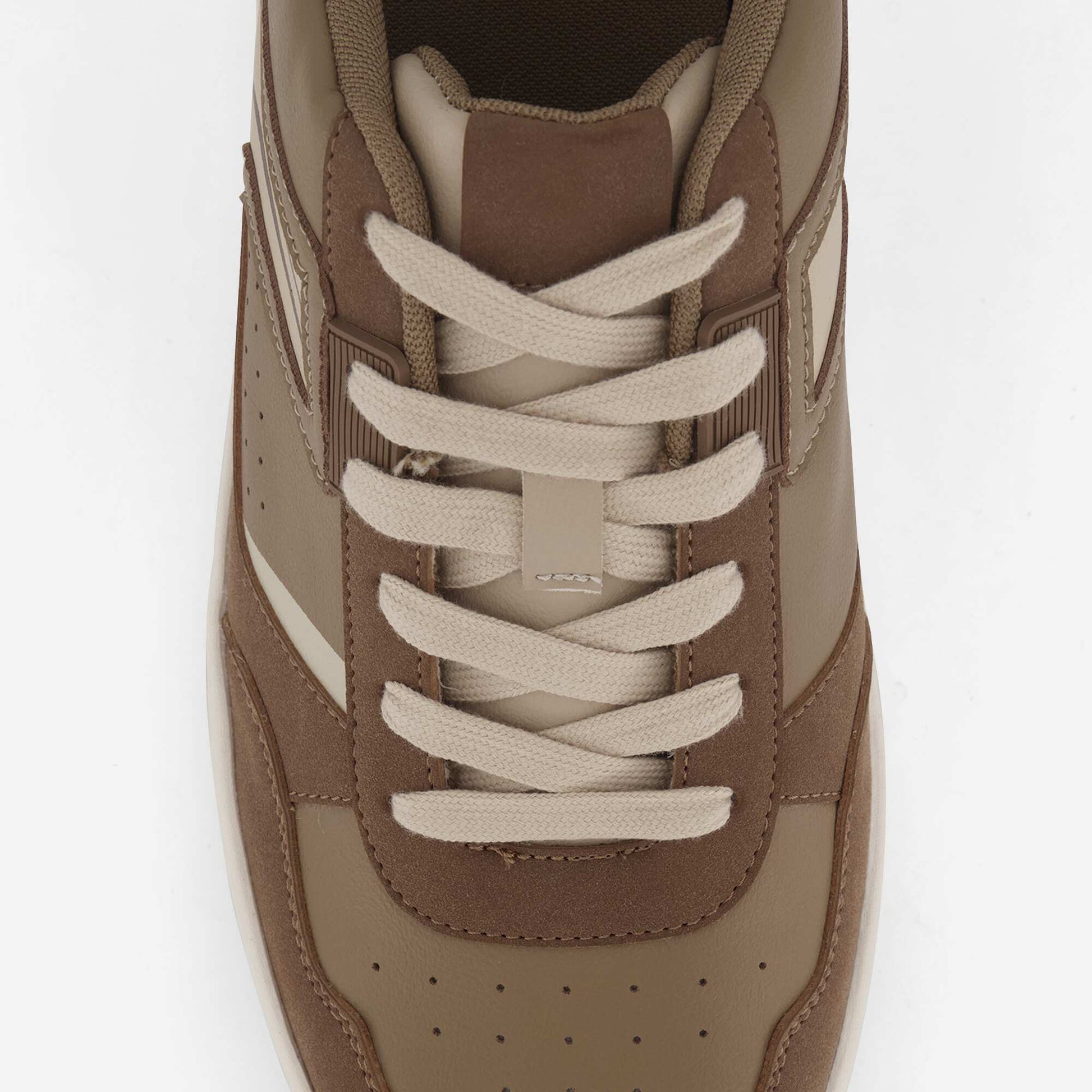 Lace-up low-top sneakers BROWN
