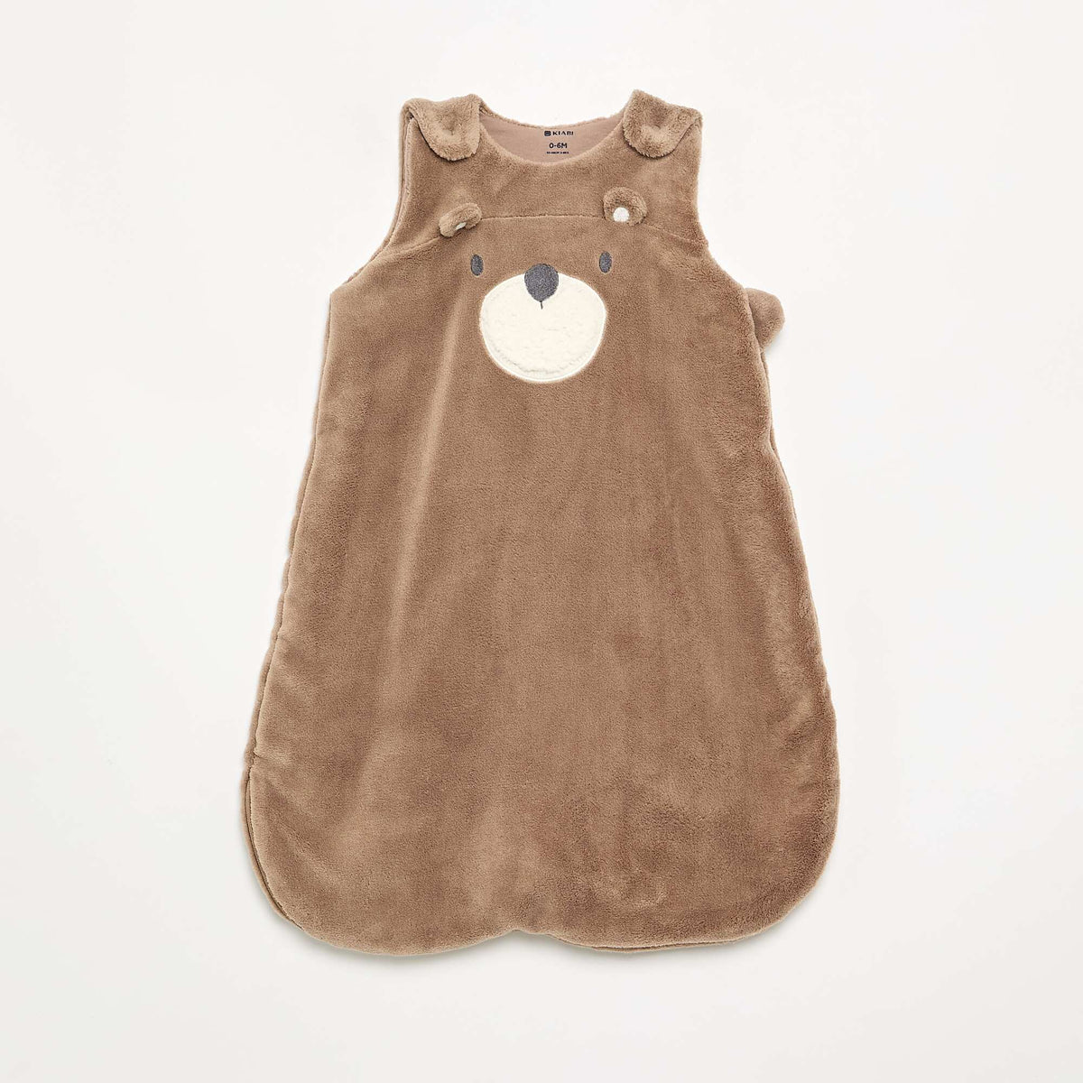 Warm sleeping bag with removable sleeves WHITE