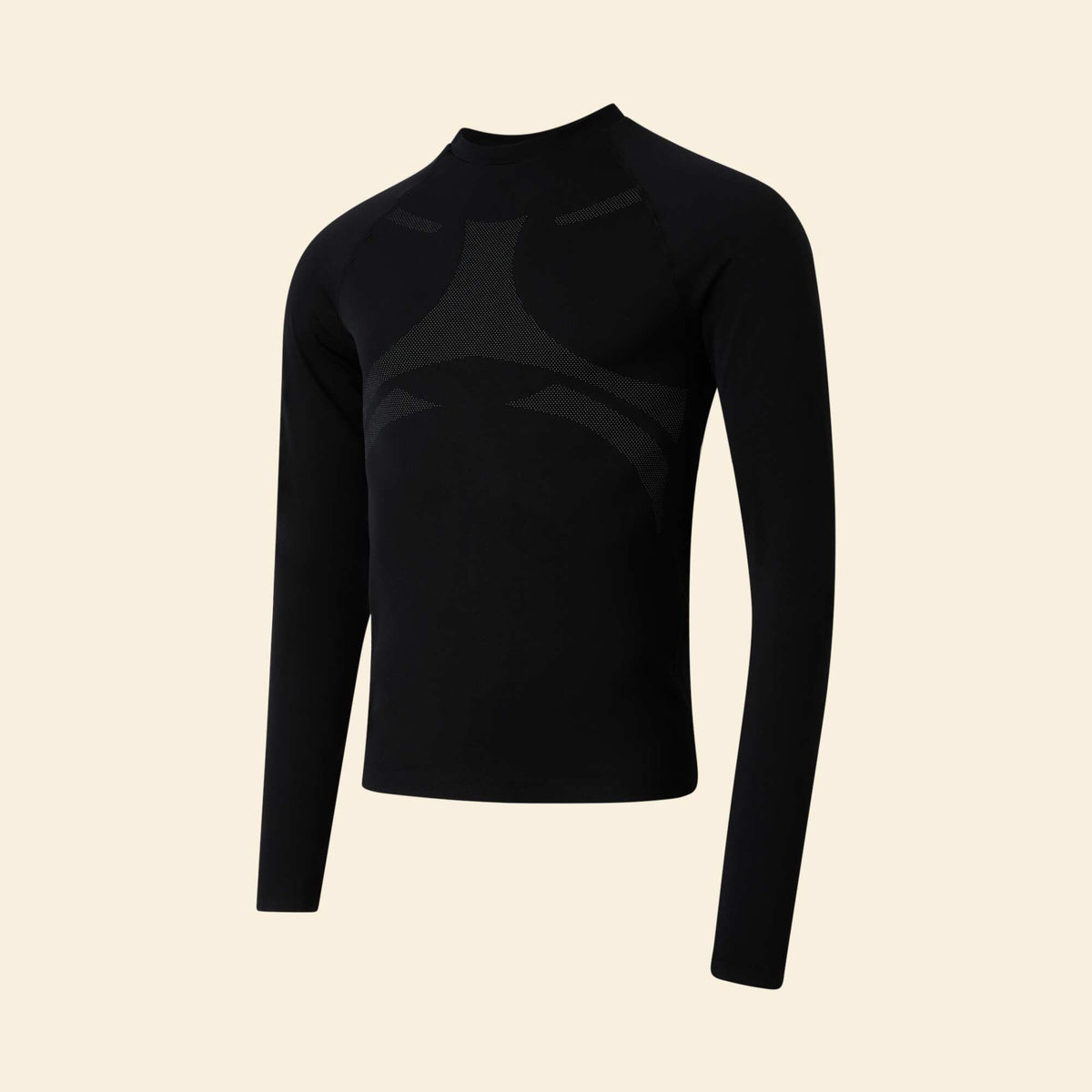 Long-sleeved sports t-shirt - ekstract BLACK