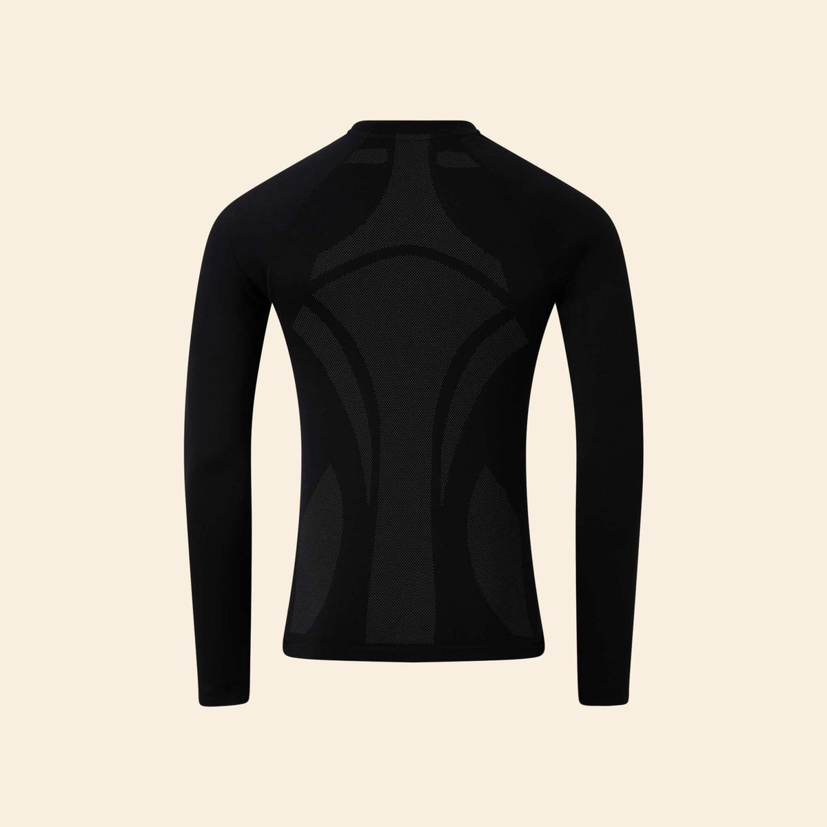 Long-sleeved sports t-shirt - ekstract BLACK