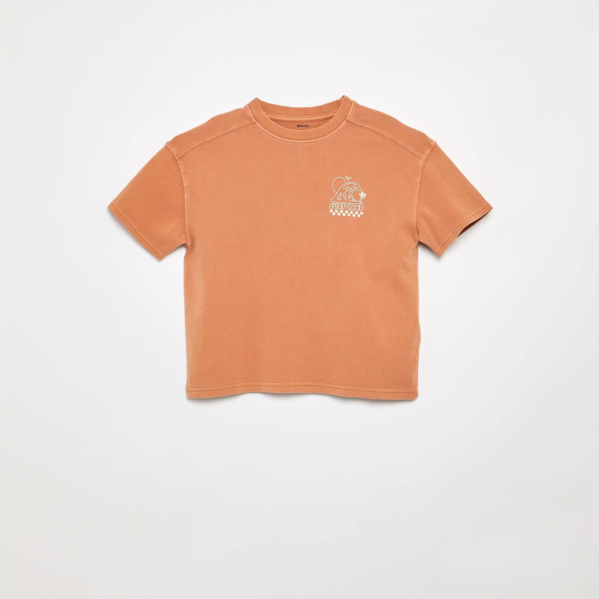 Oversized Printed T-shirt ORANGE