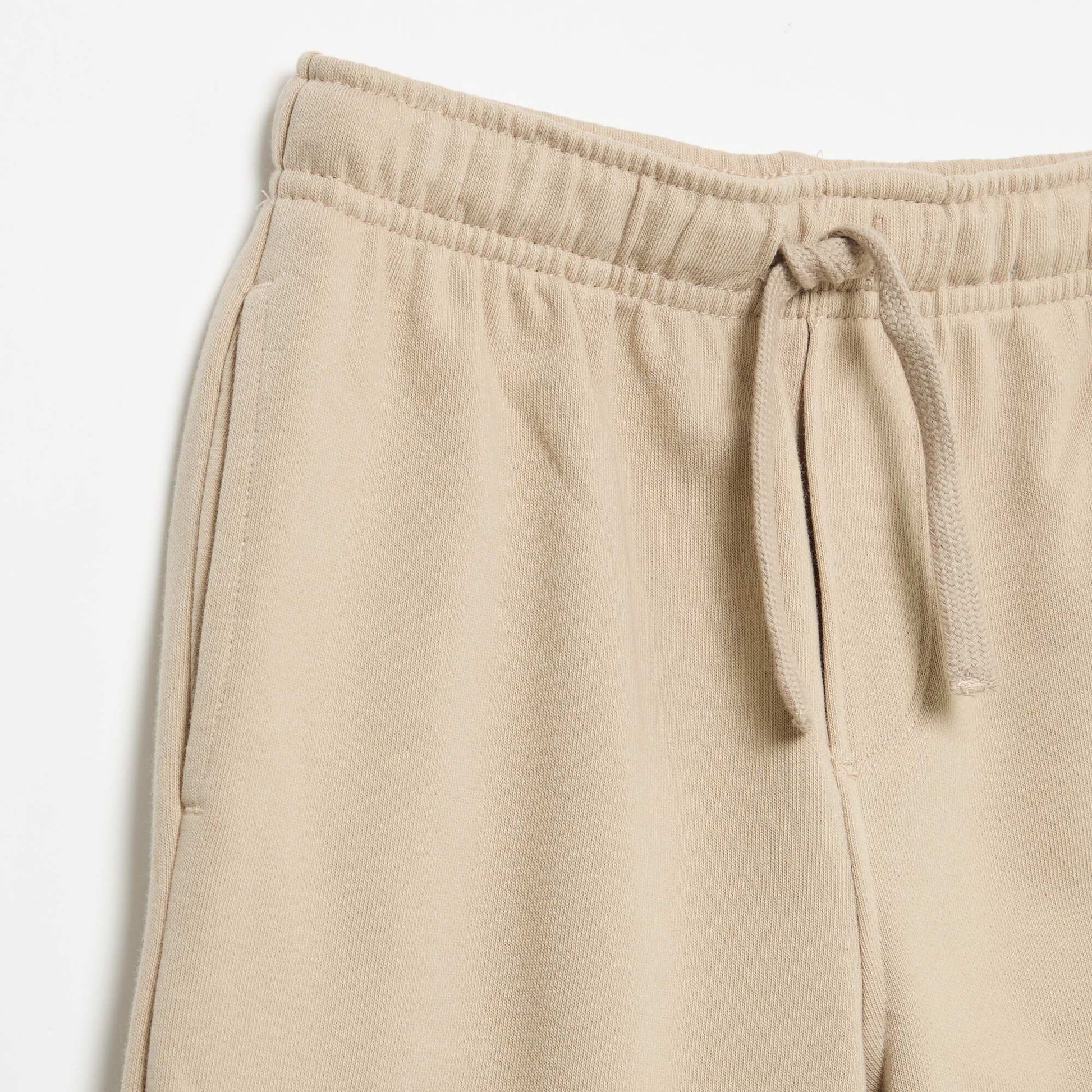 Plain French Terry Jogger Pants BEIGE