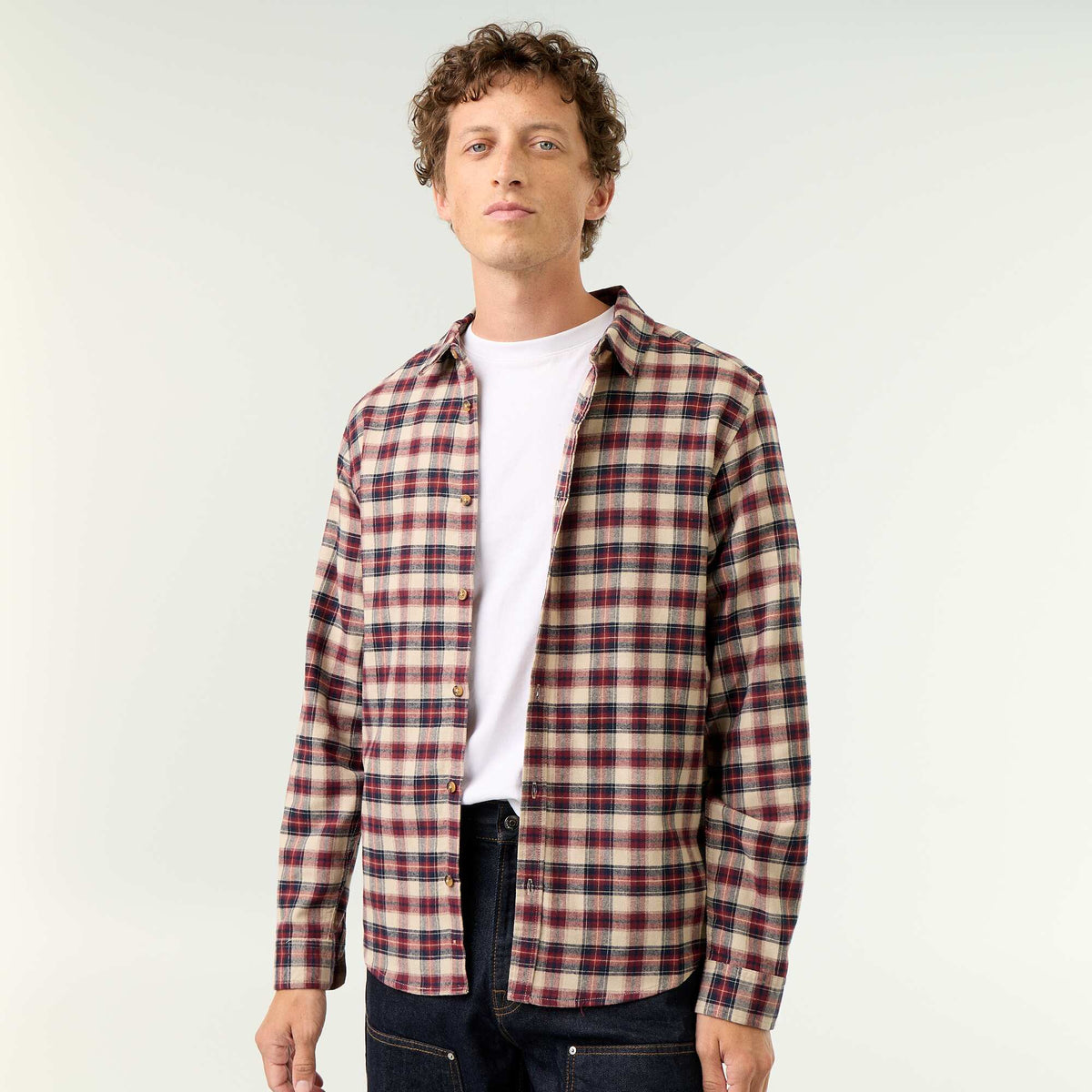 Checked Shirt BROWN
