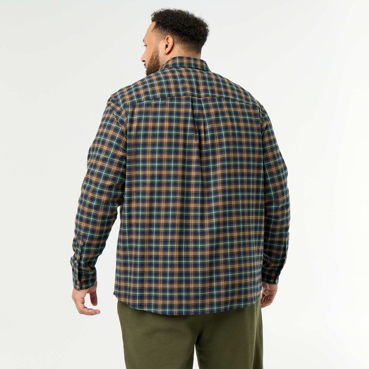 Patterned flannel shirt GREEN