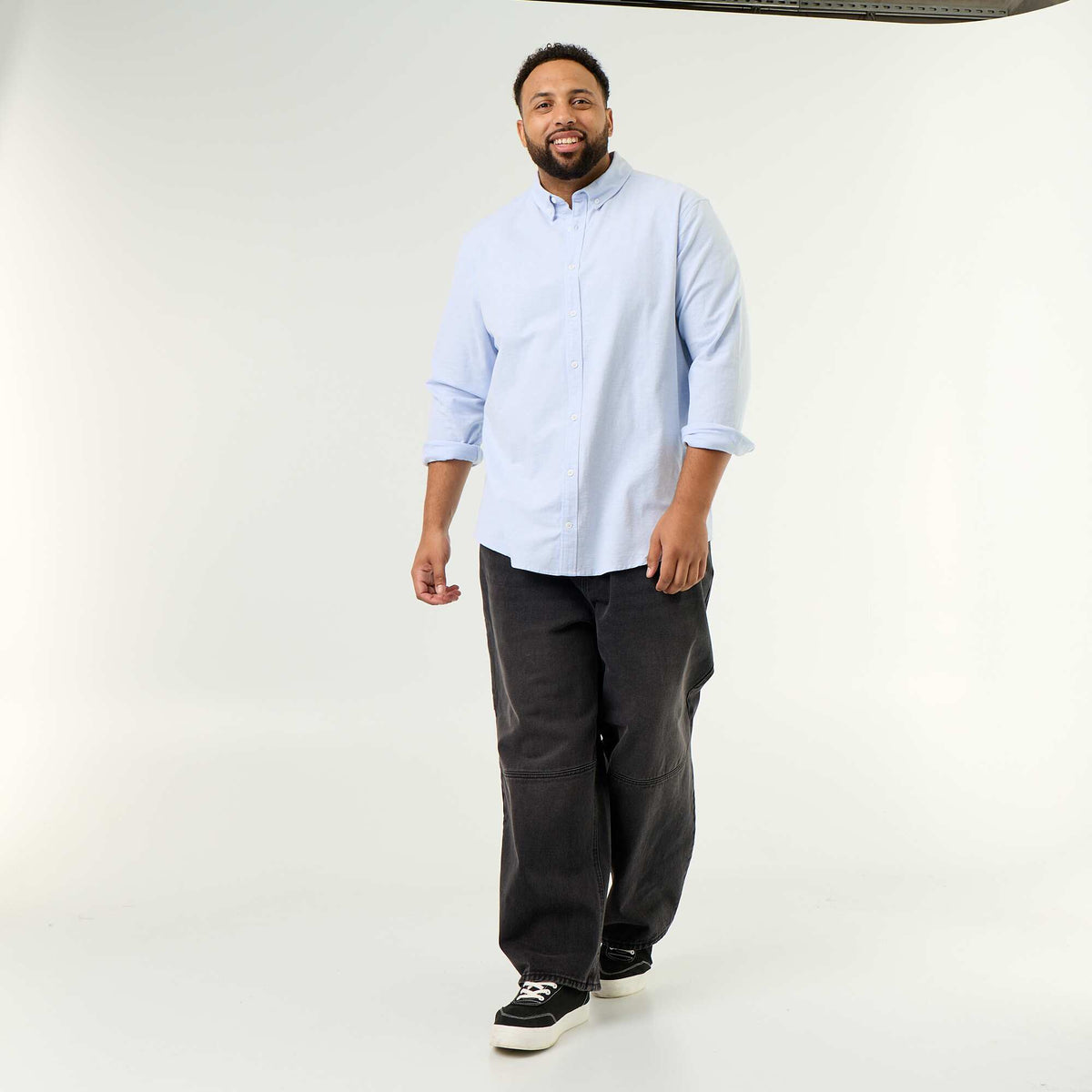 Solid Long-Sleeved Shirt BLUE