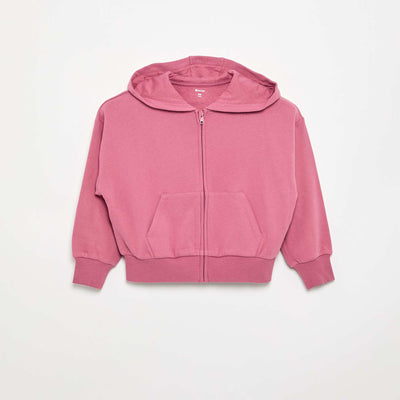 Hooded Zip-Up Sweatshirt PINK