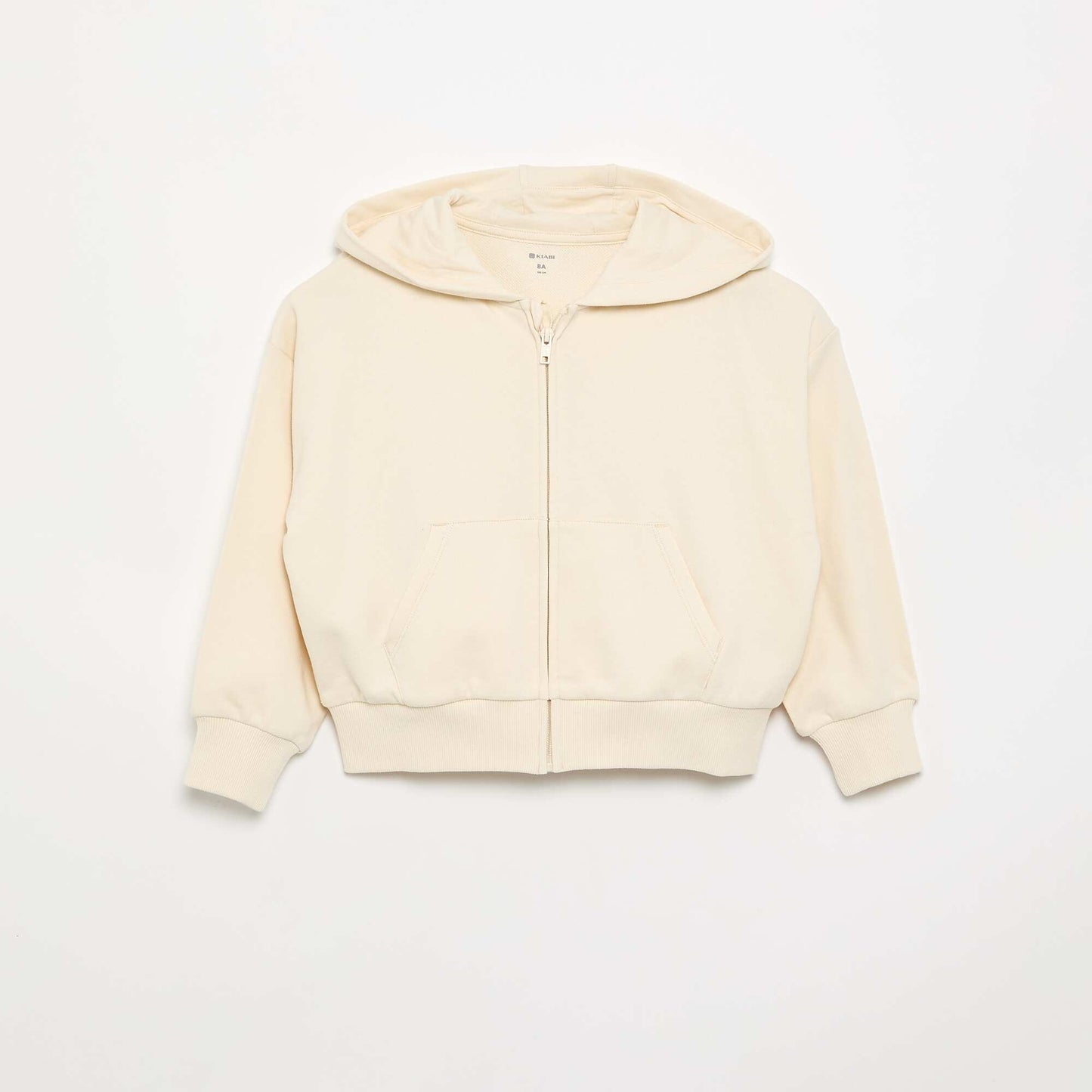 Hooded Zip-Up Sweatshirt WHITE