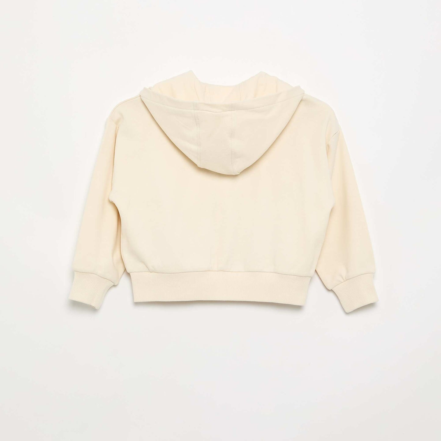 Hooded Zip-Up Sweatshirt WHITE