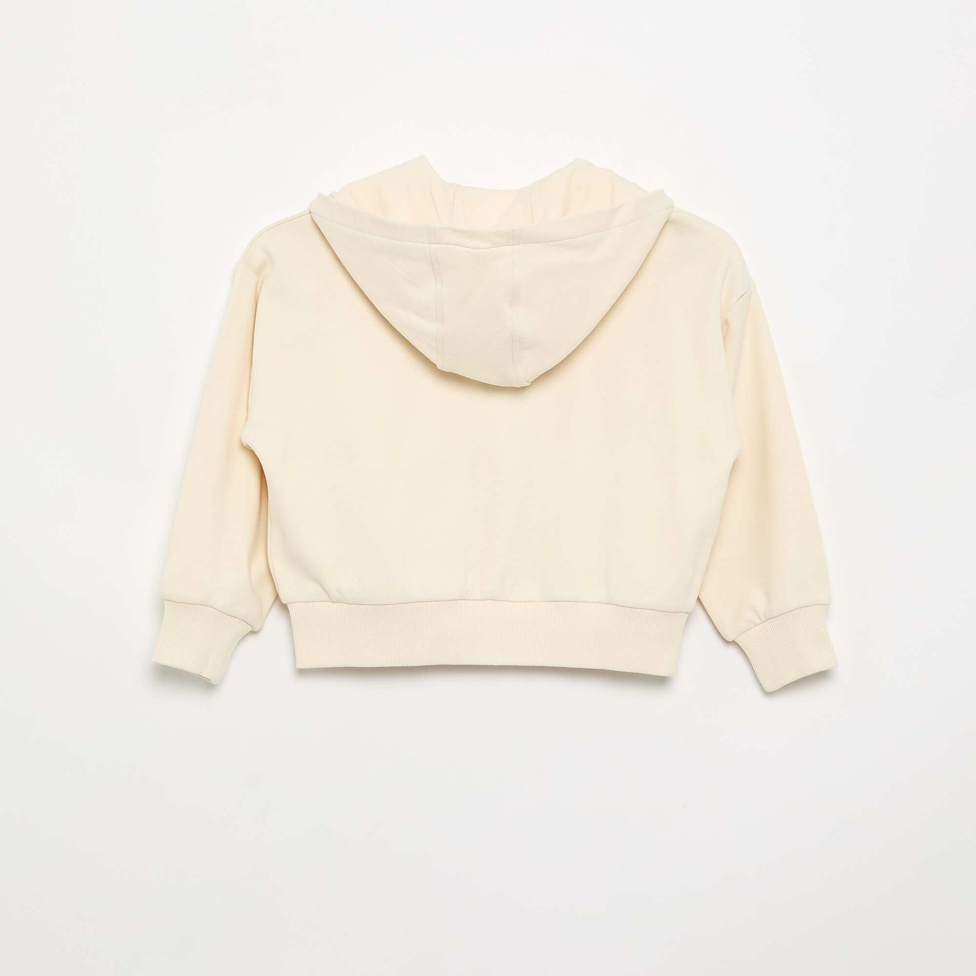 Hooded Zip-Up Sweatshirt WHITE