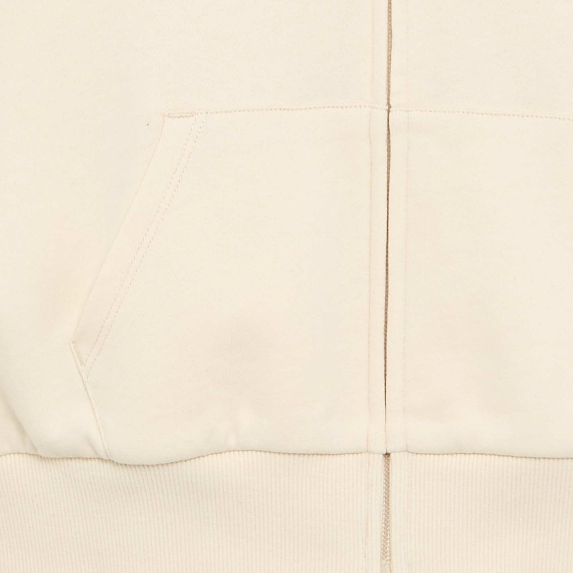 Hooded Zip-Up Sweatshirt WHITE