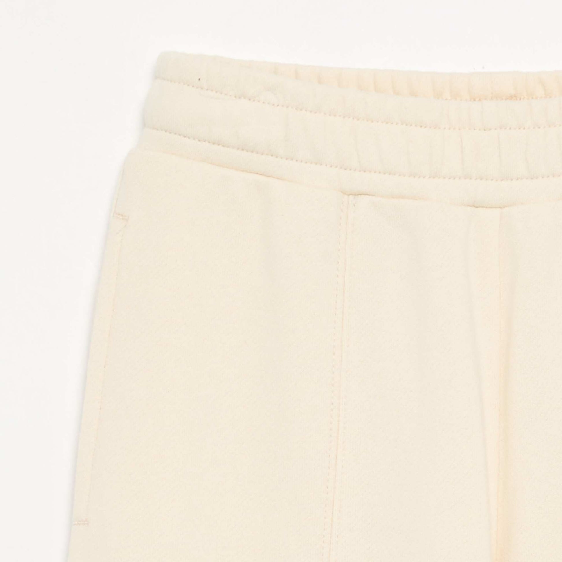 Solid Color Wide Leg Pants ECRU