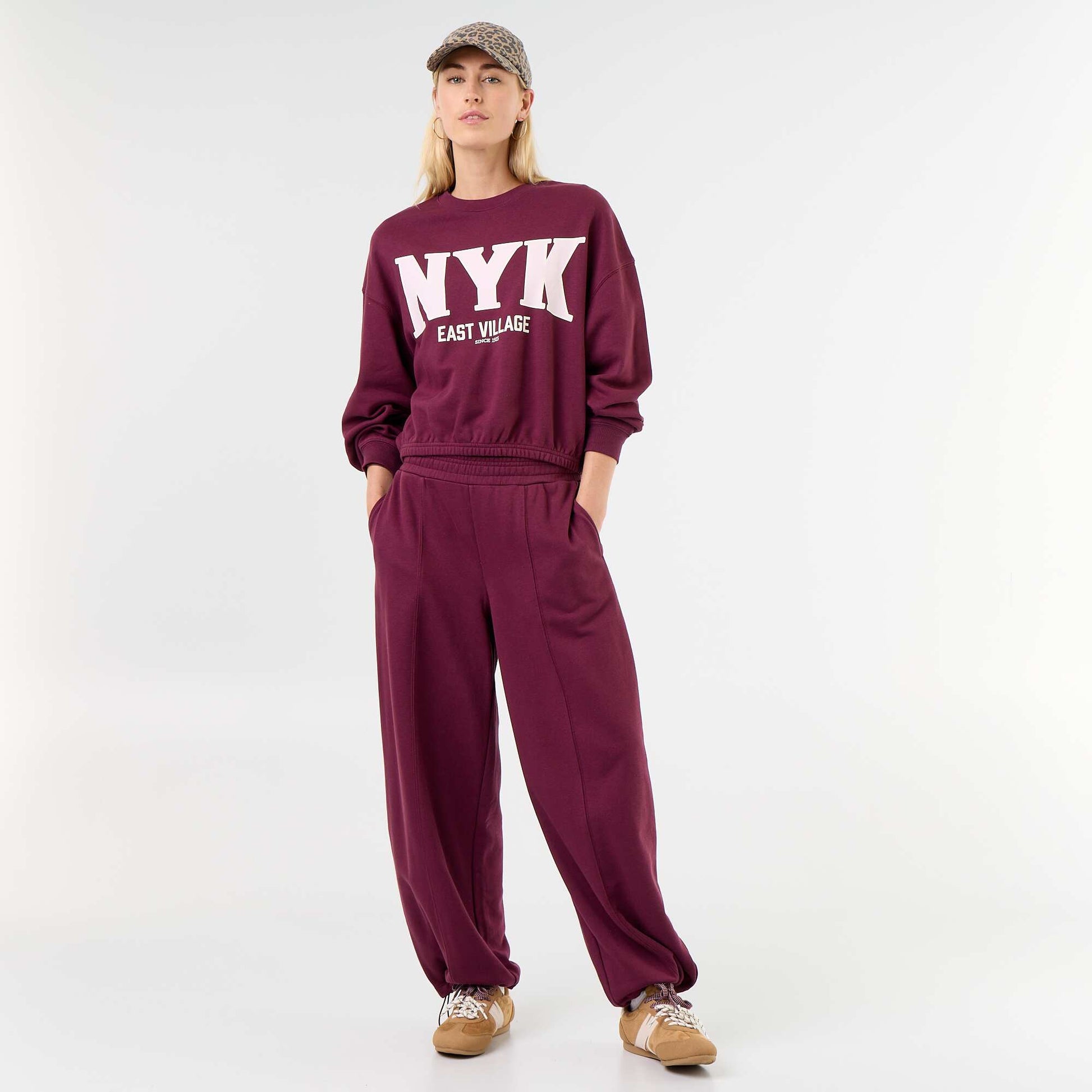 Wide sports joggers PINK