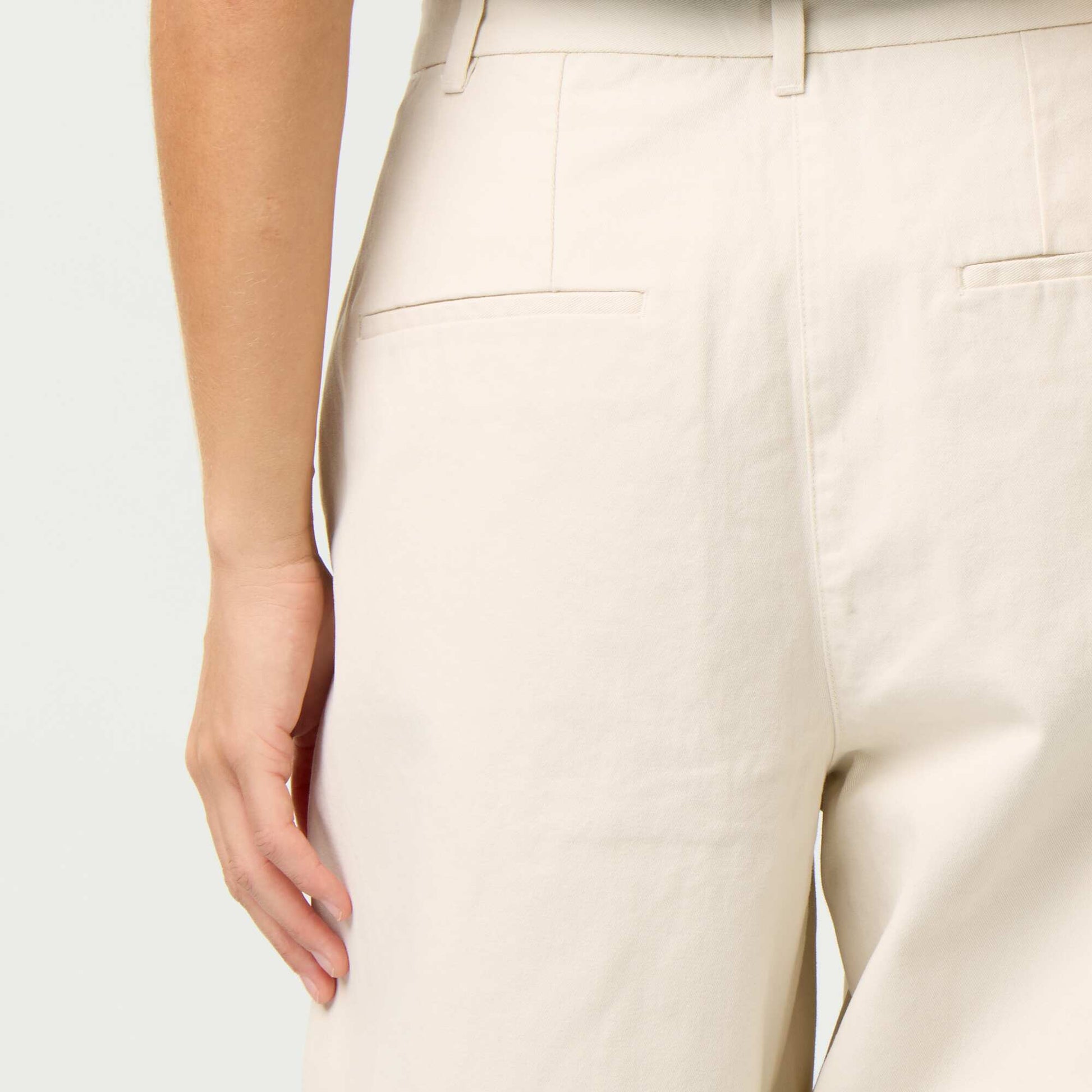 Wide barrel-leg trousers BEIGE