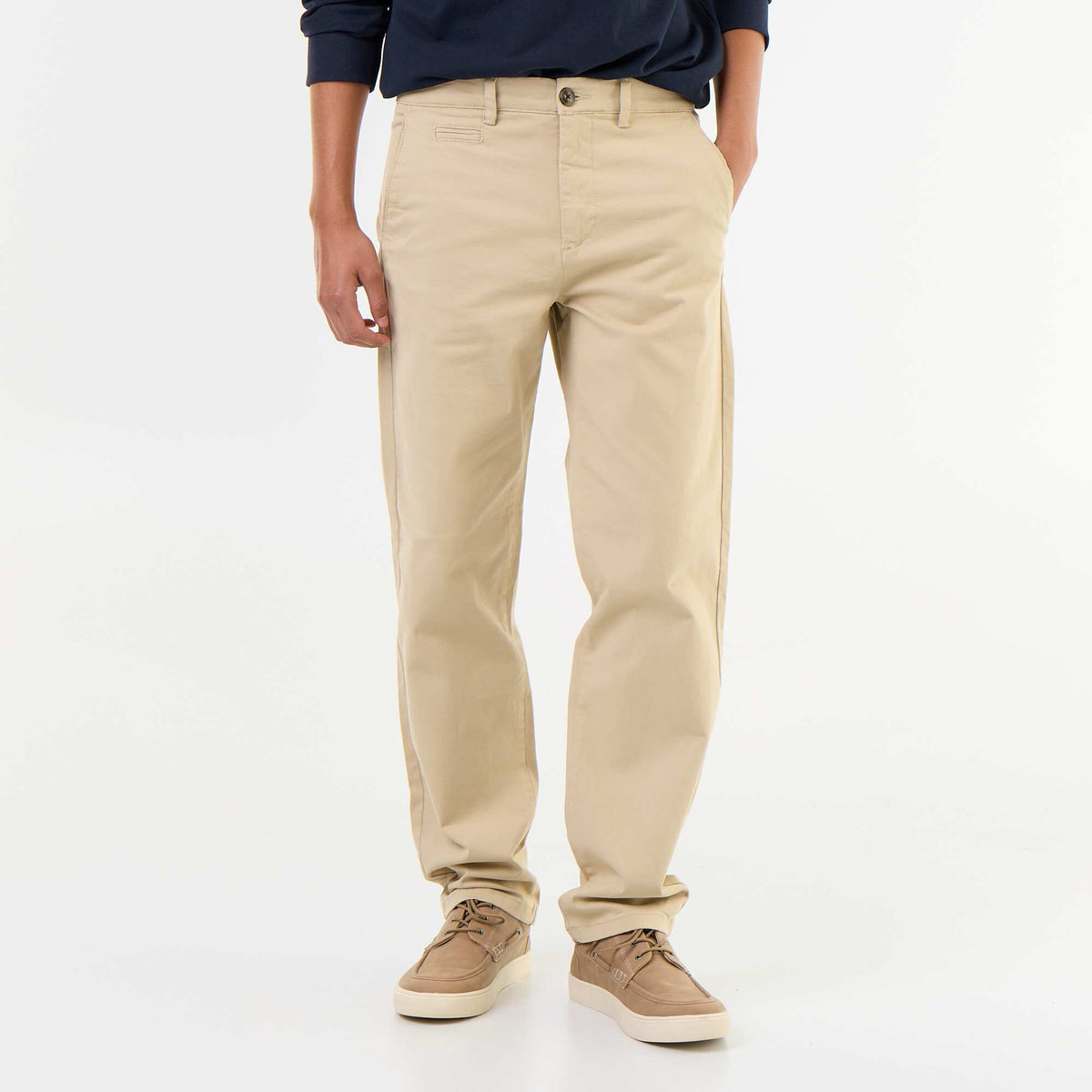 Standard-fit plain chino BEIGE