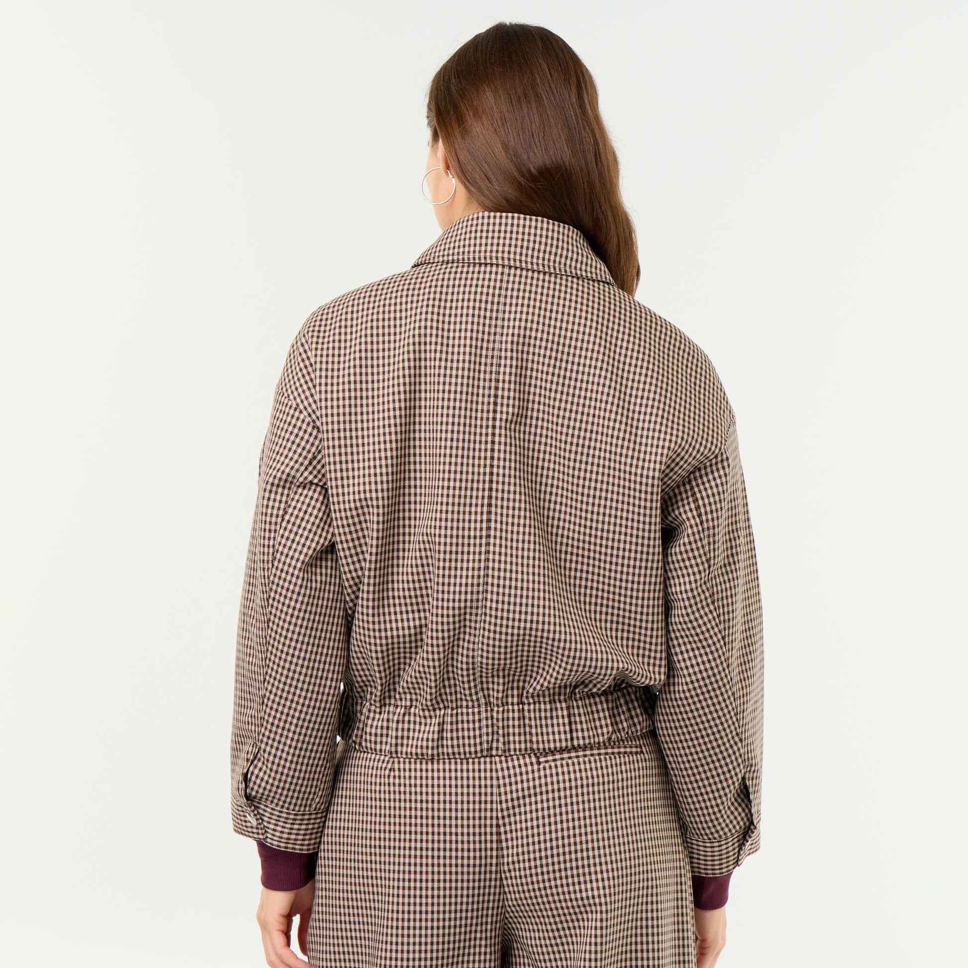 Fluid Jacket with Zip Opening BROWN