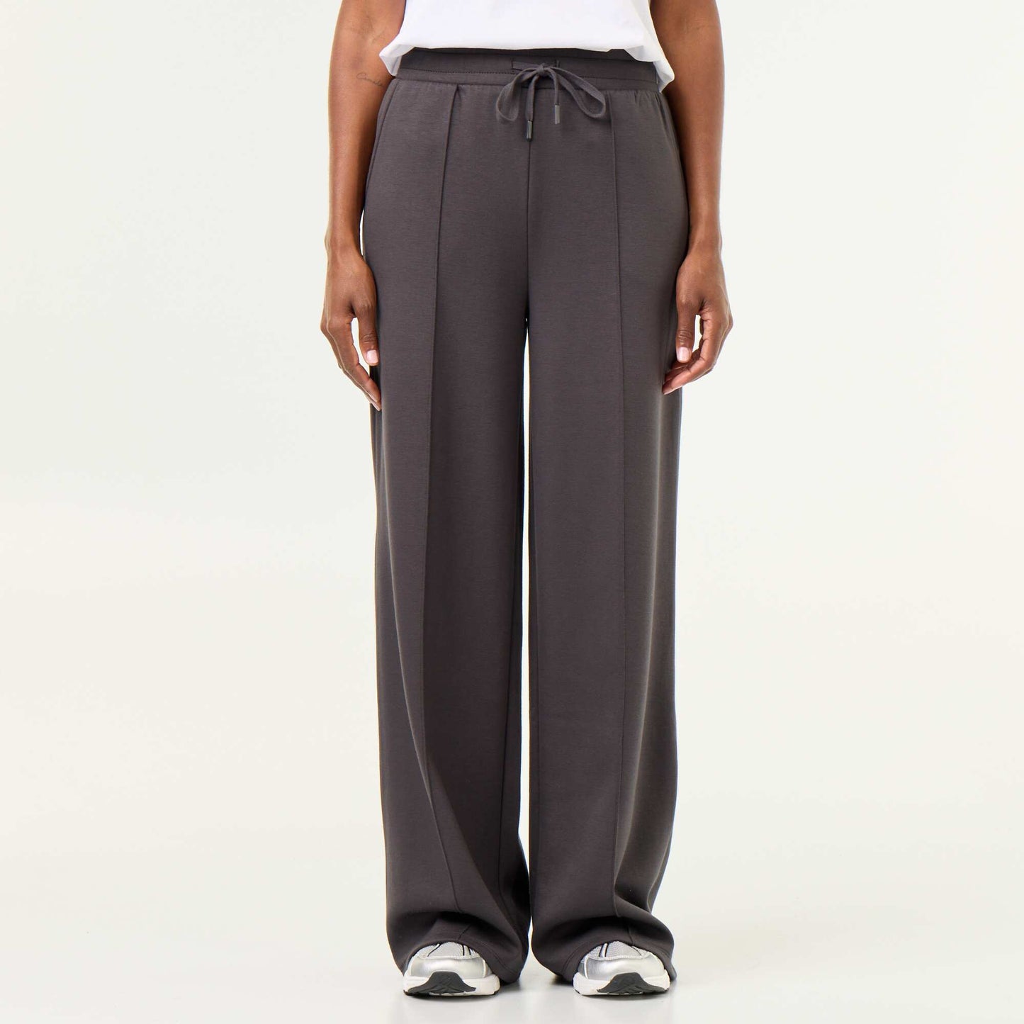 Soft-touch wide-leg trousers DARK GRAY / ANTHRACITE