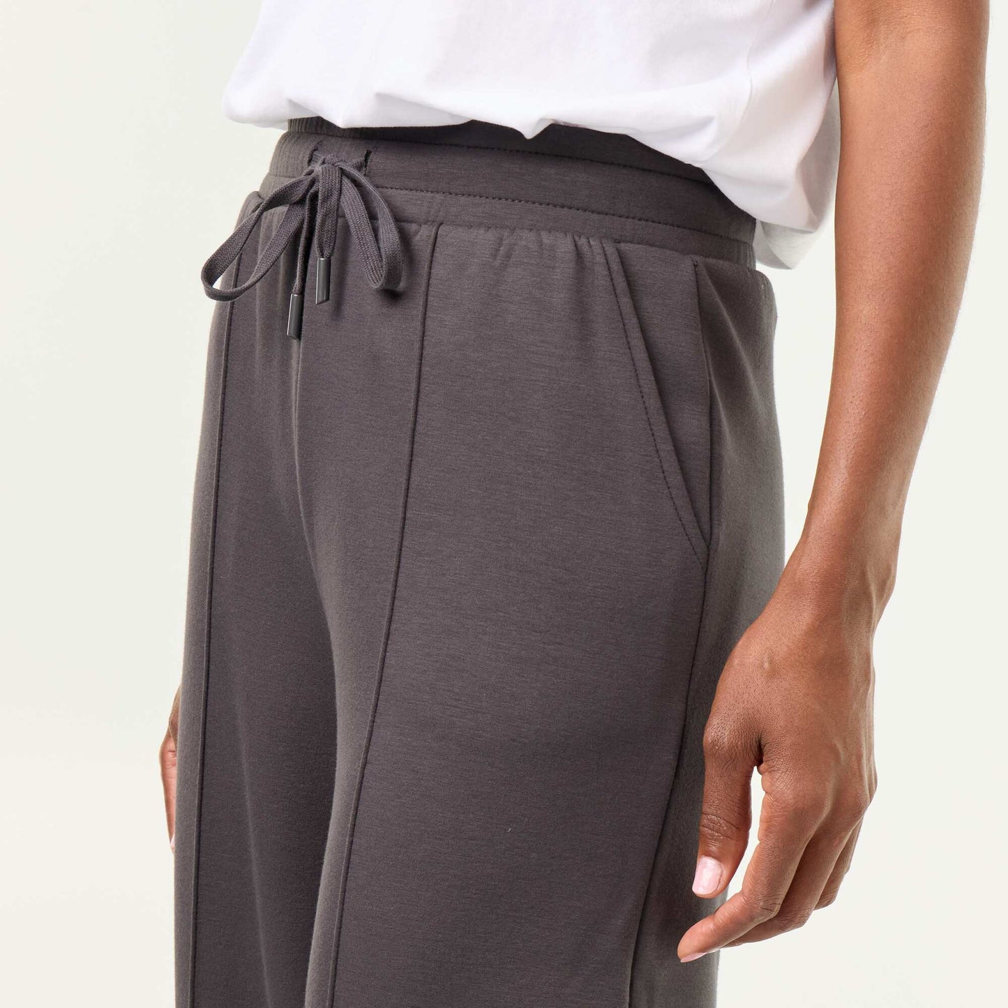 Soft-touch wide-leg trousers DARK GRAY / ANTHRACITE