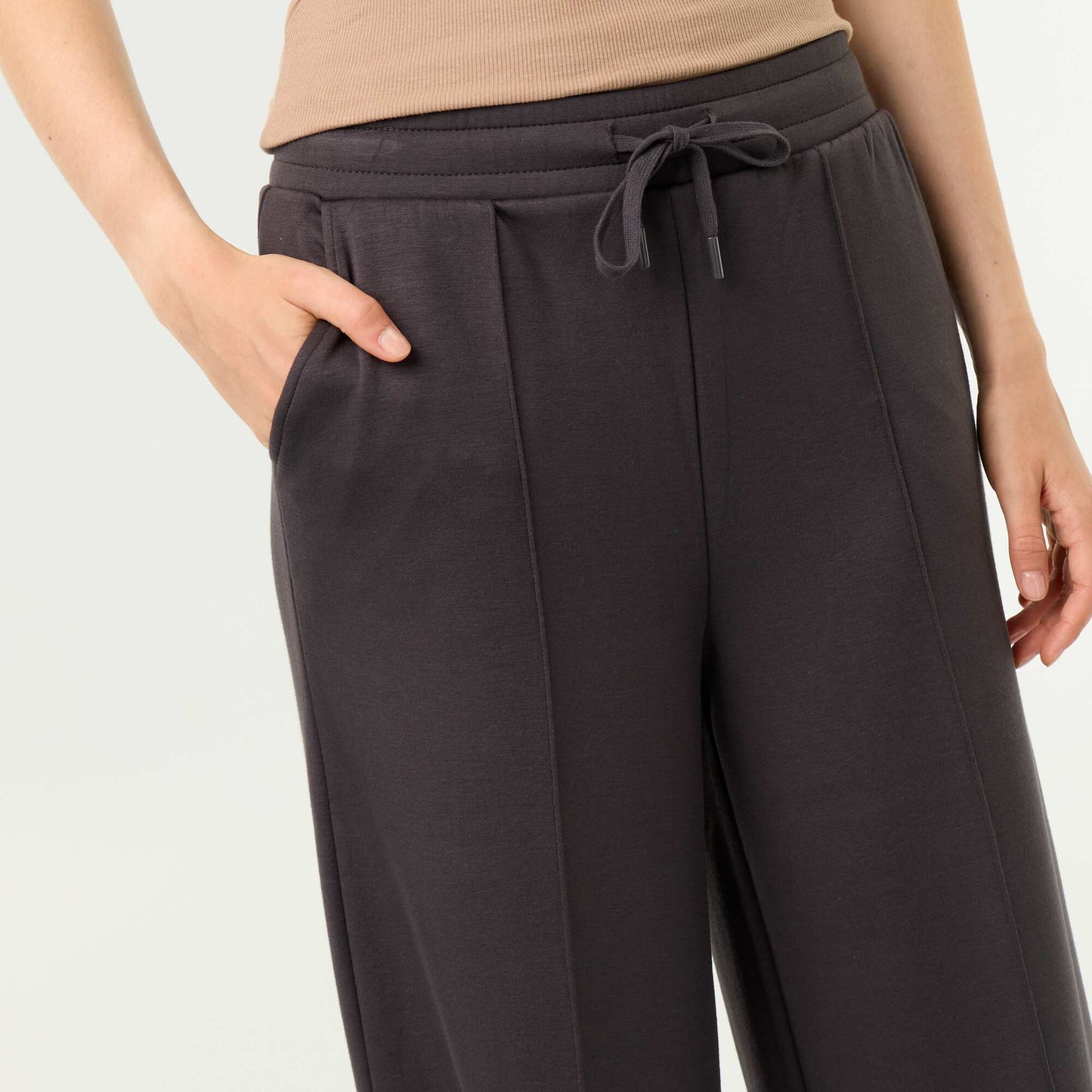 Soft-touch wide-leg trousers DARK GRAY / ANTHRACITE