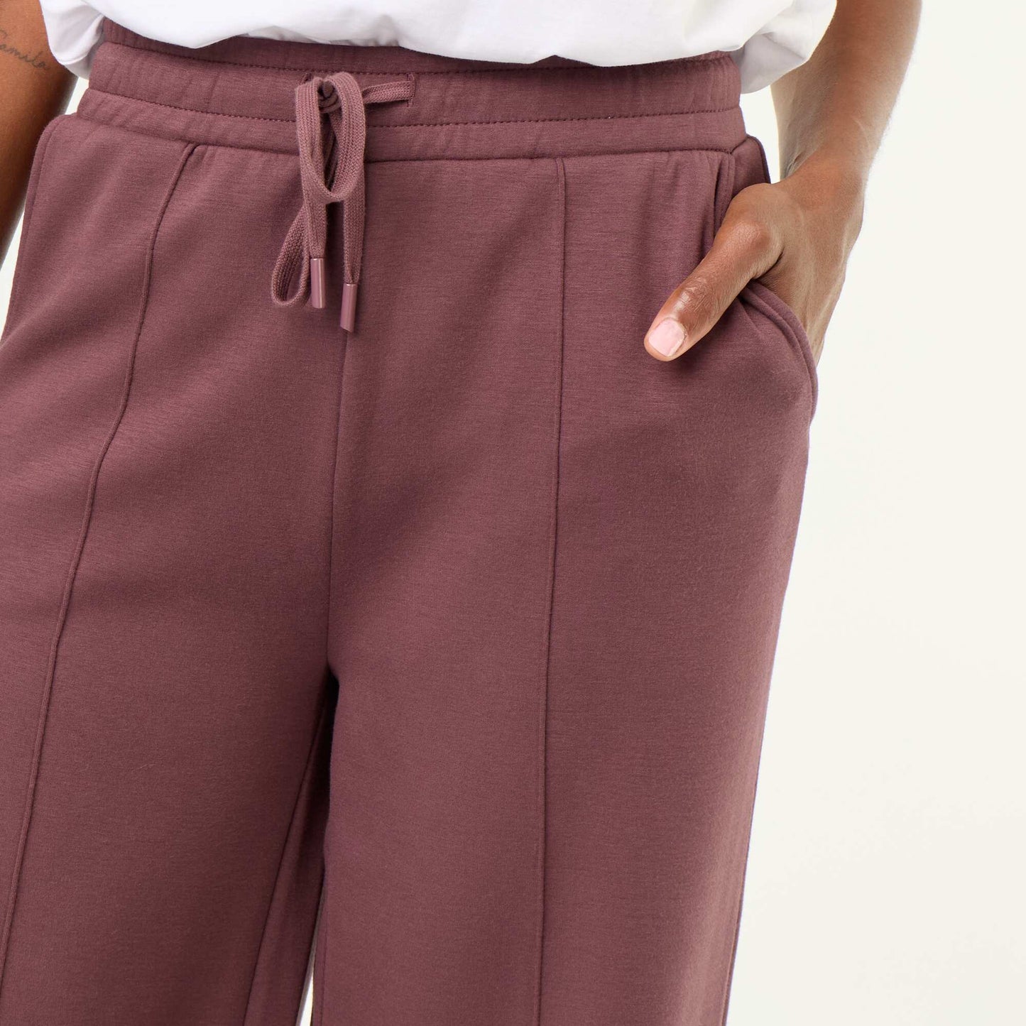 Soft-touch wide-leg trousers PURPLE