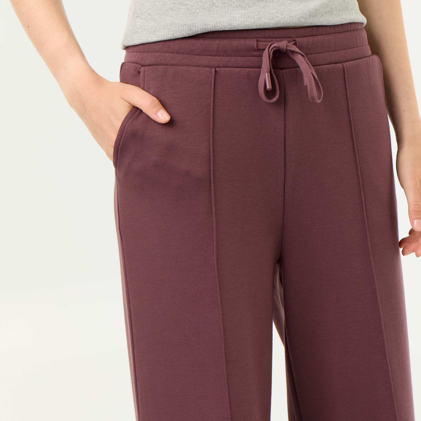 Soft-touch wide-leg trousers PURPLE