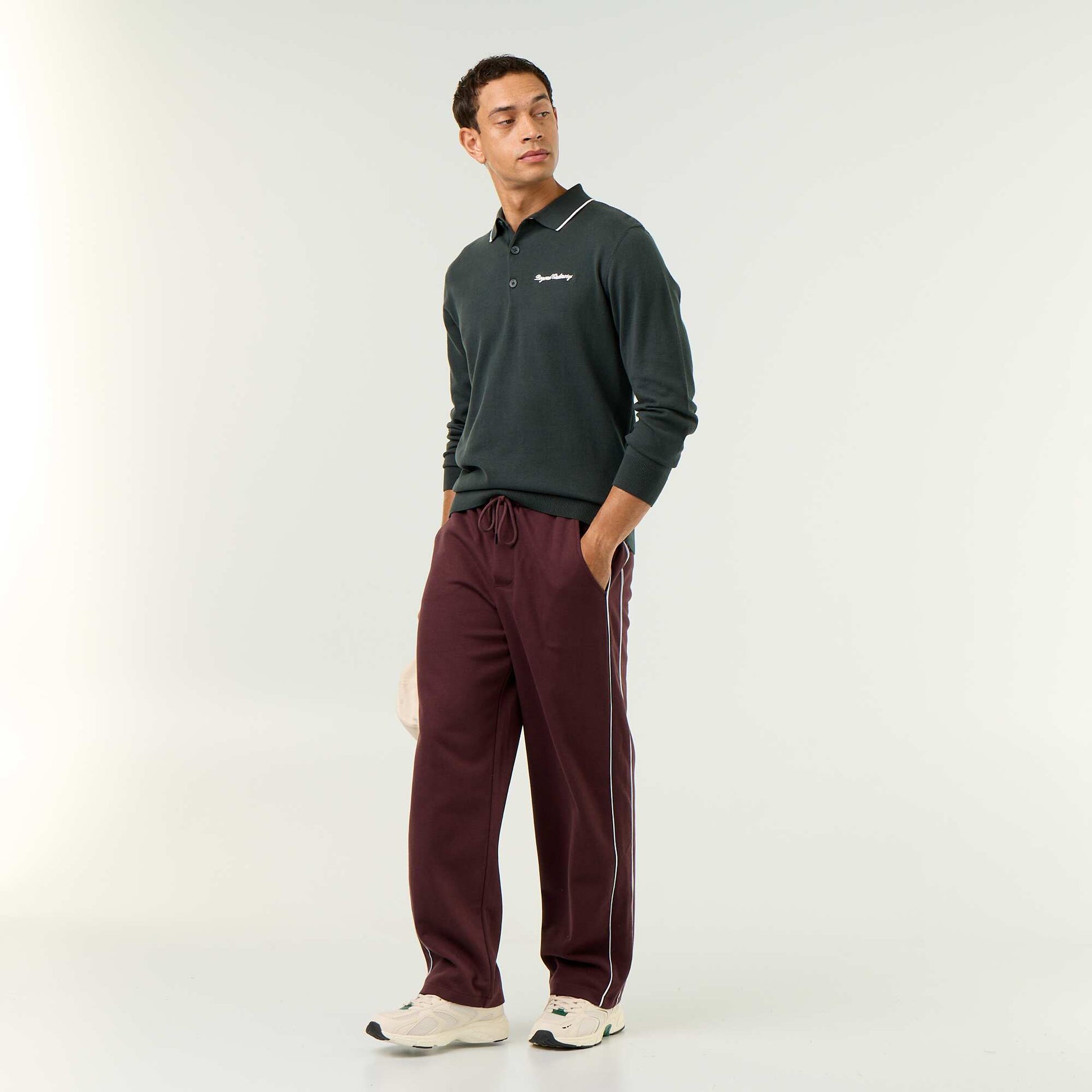 Piped Jogging Pants PURPLE