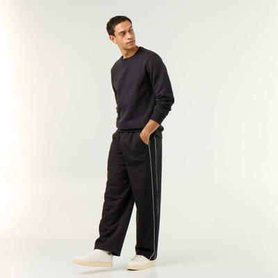 Piped Jogging Pants BLACK