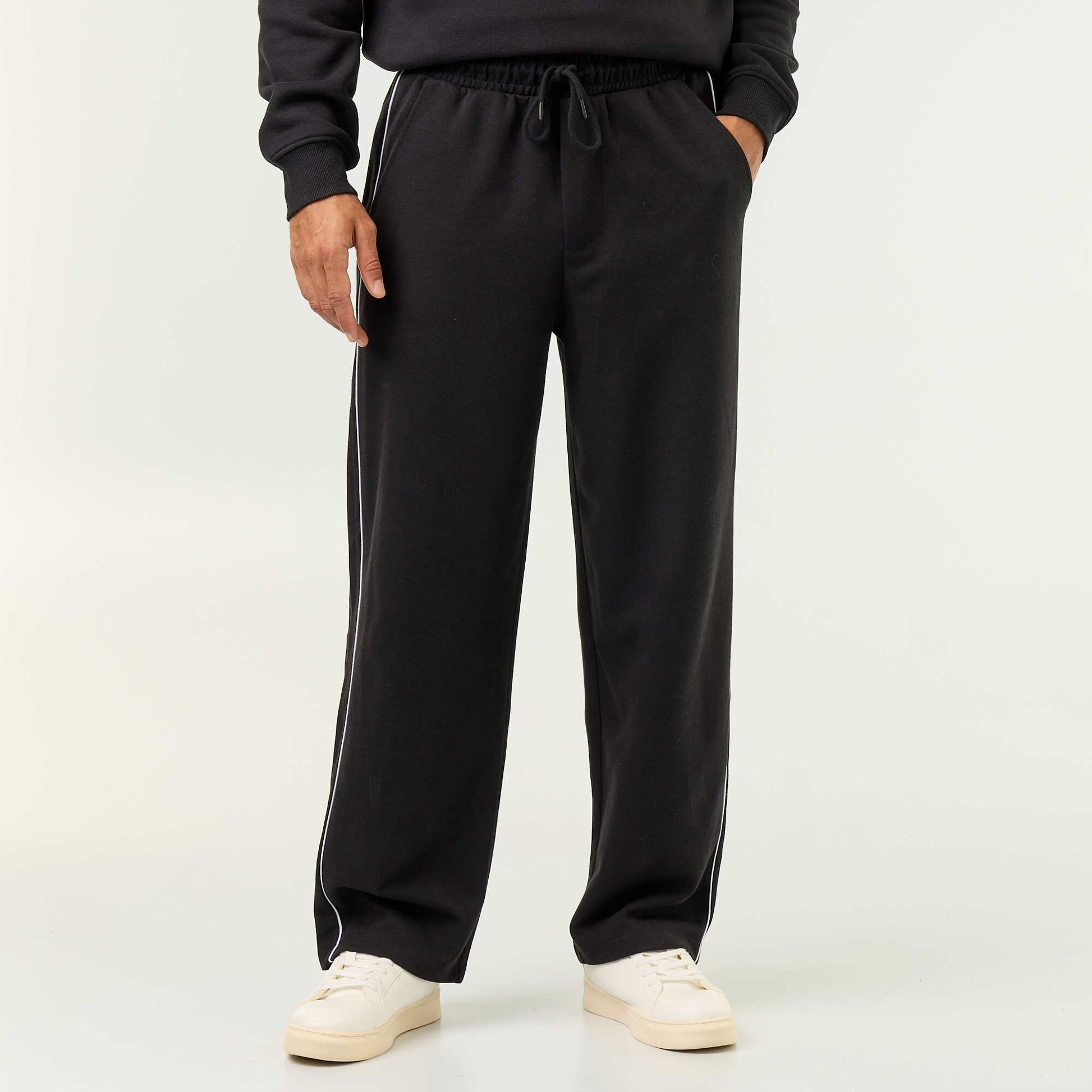 Piped Jogging Pants BLACK