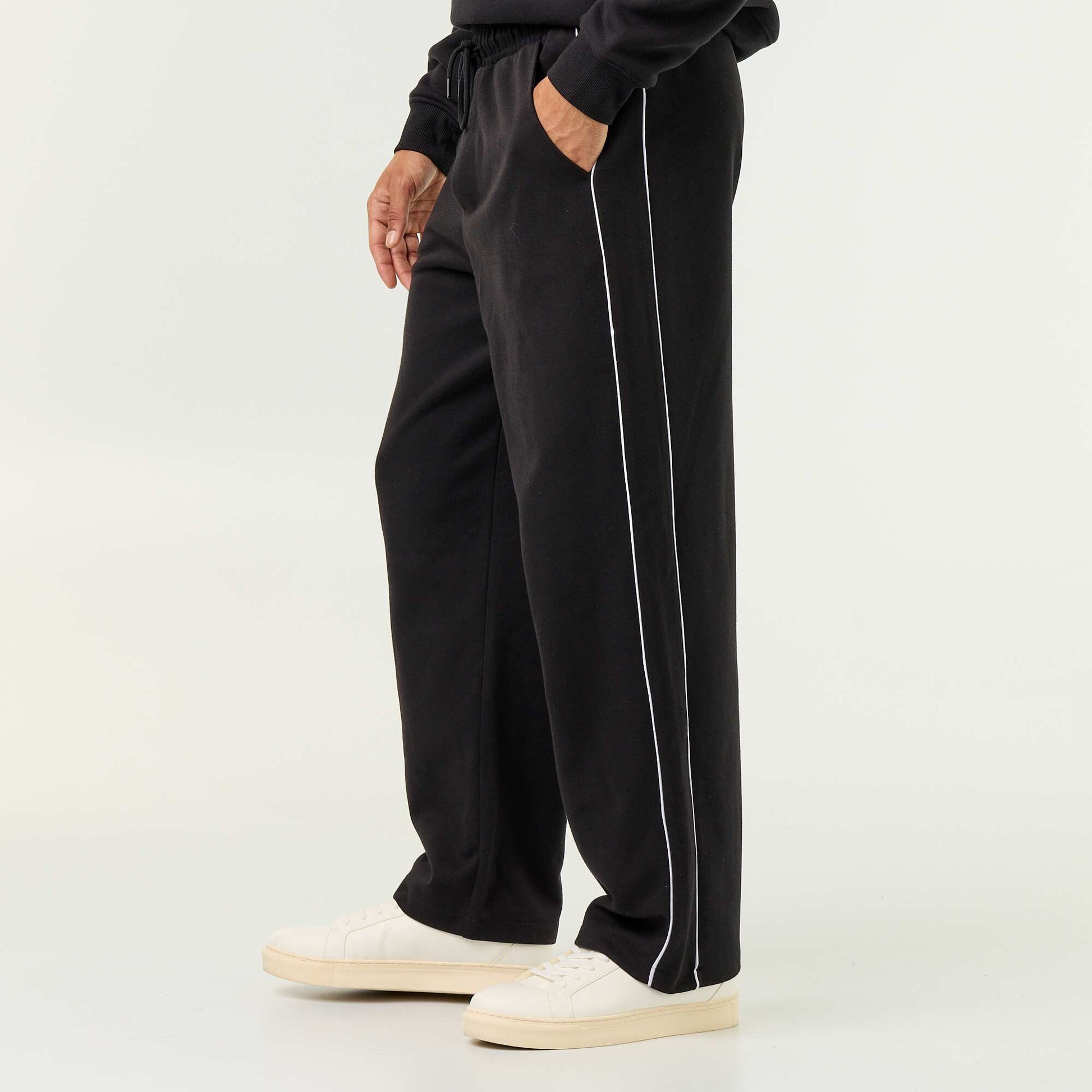 Piped Jogging Pants BLACK