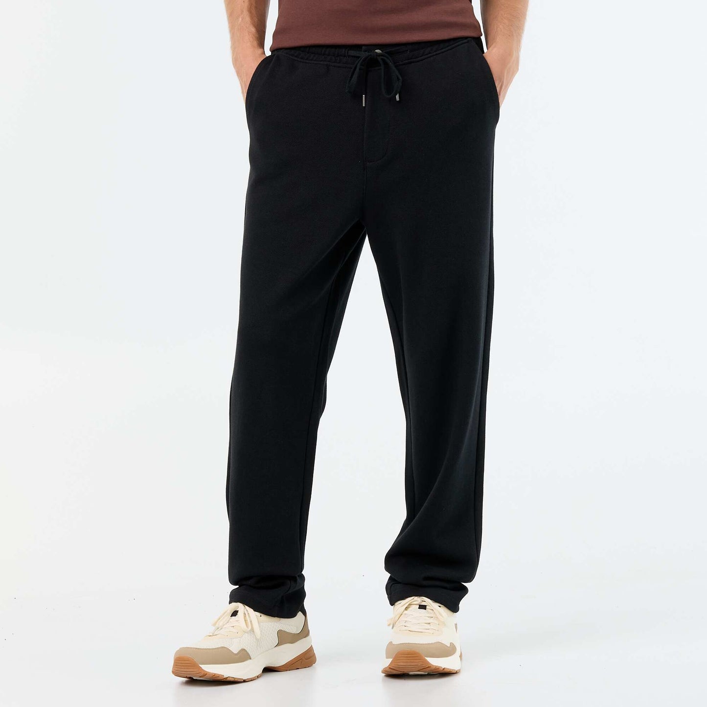Pique Knit Joggers BLACK