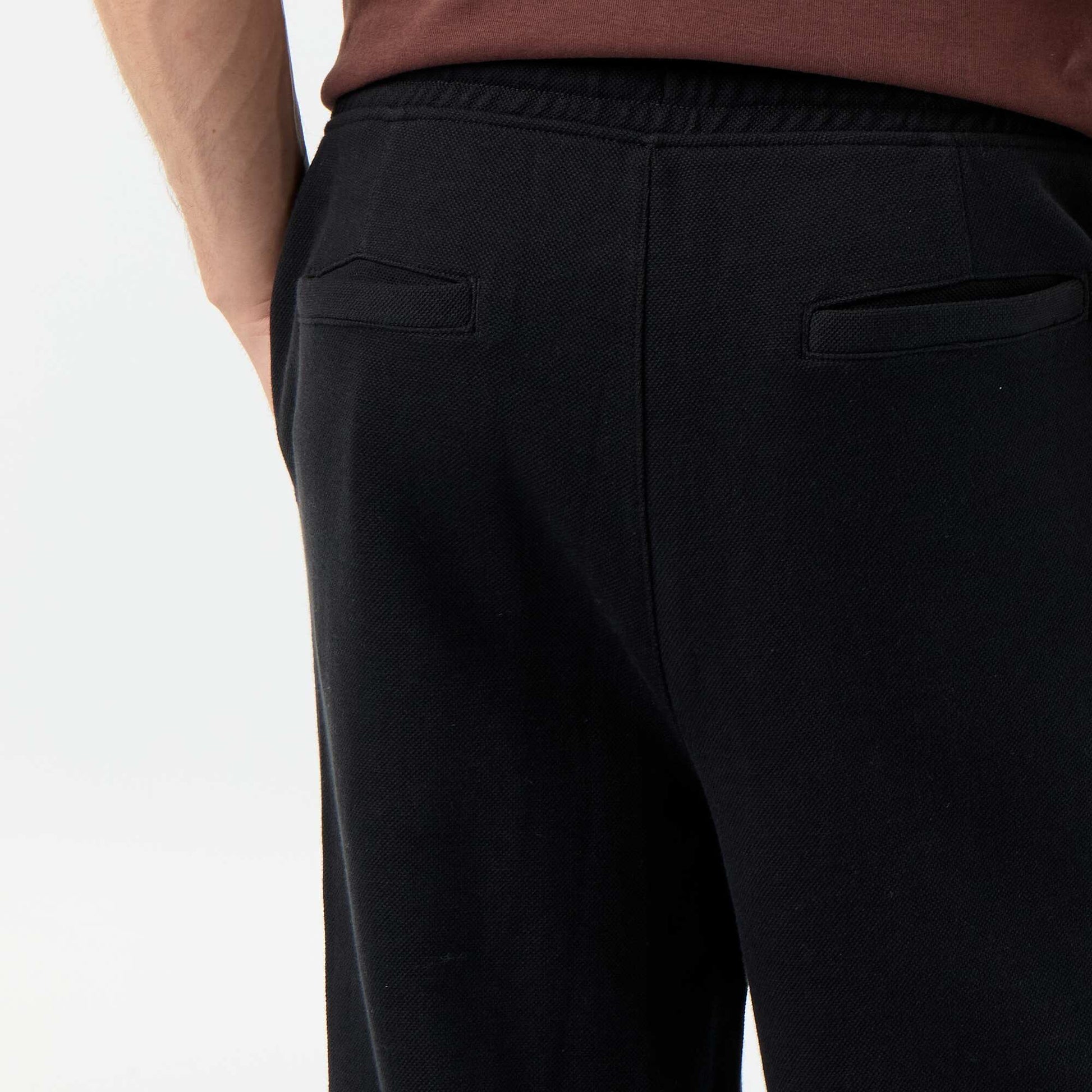 Pique Knit Joggers BLACK