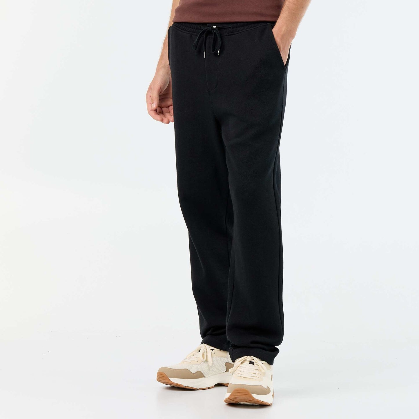Pique Knit Joggers BLACK
