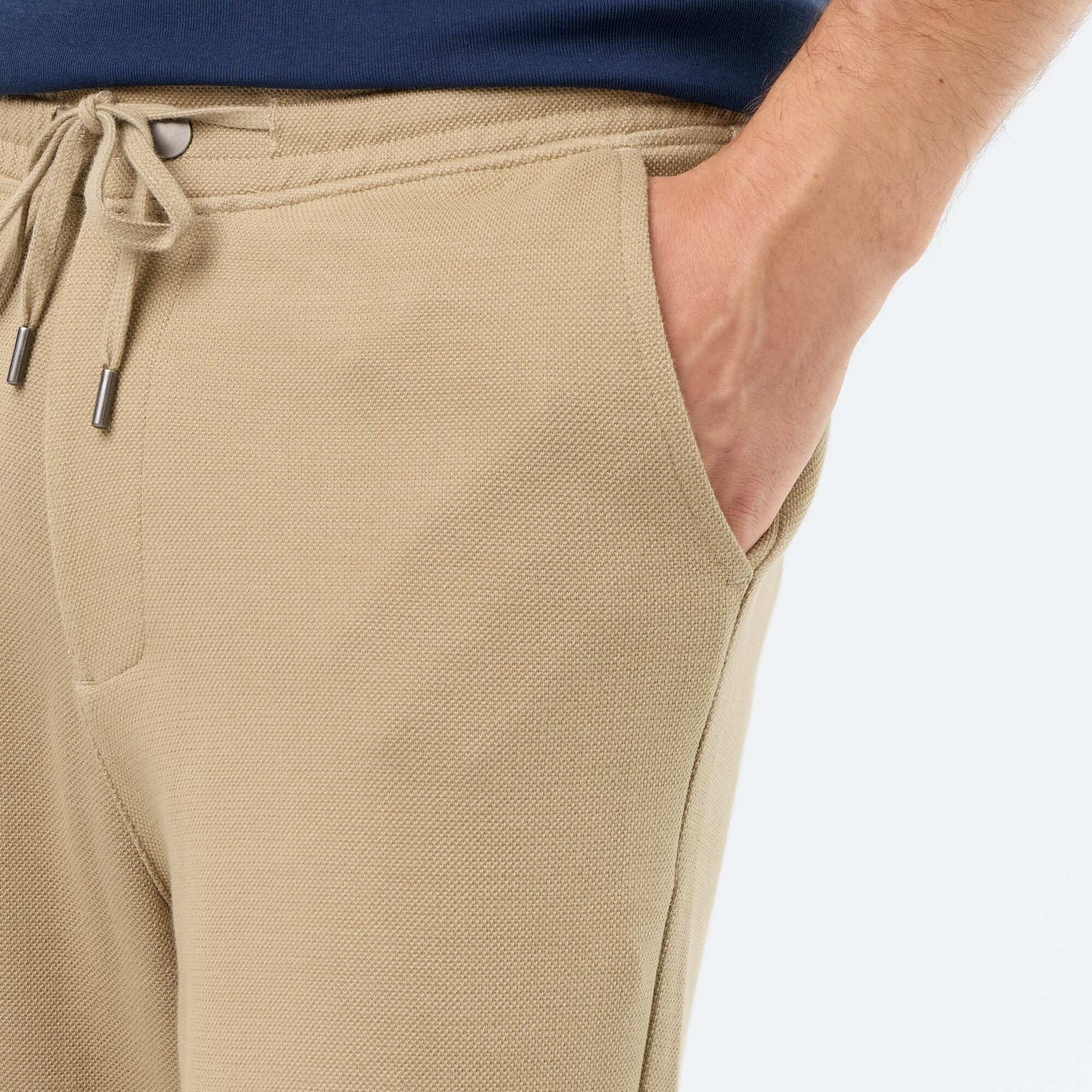 Pique Knit Joggers BEIGE