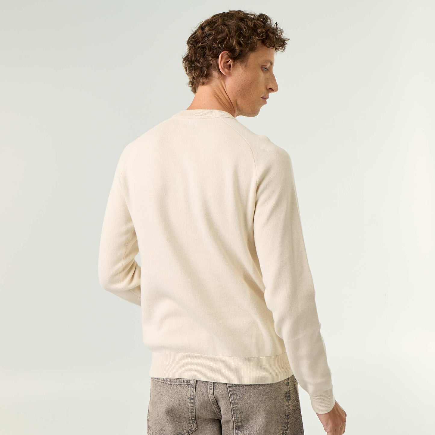 Chunky knit sweater WHITE