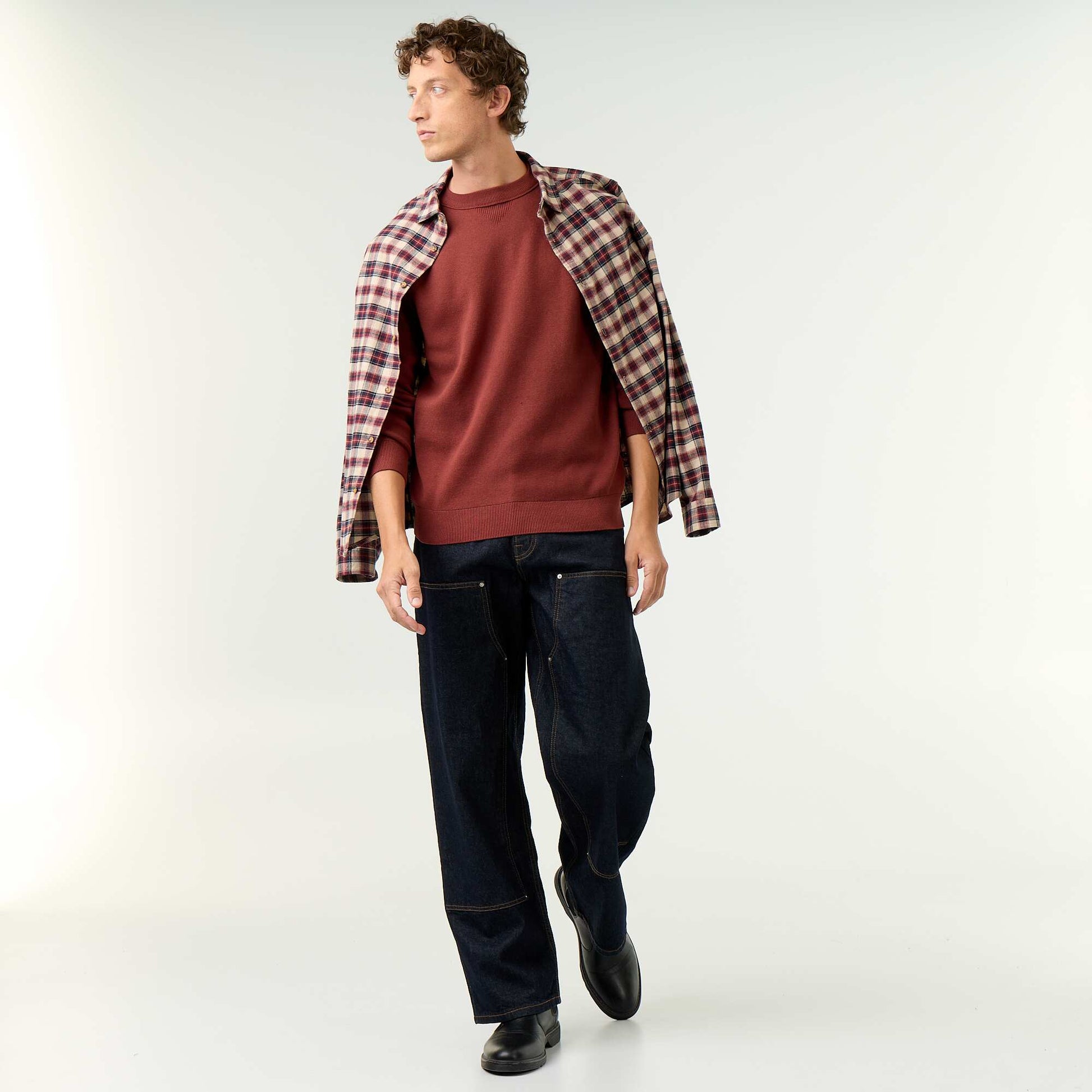 Chunky knit sweater BROWN
