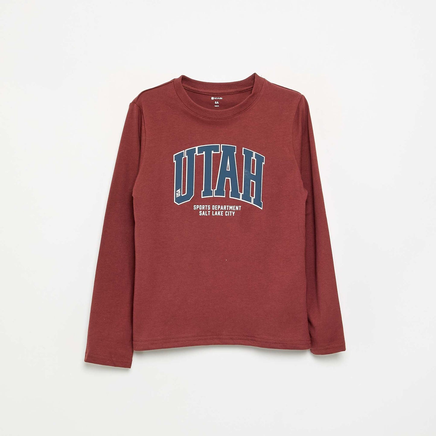 Long-sleeved printed T-shirt BROWN