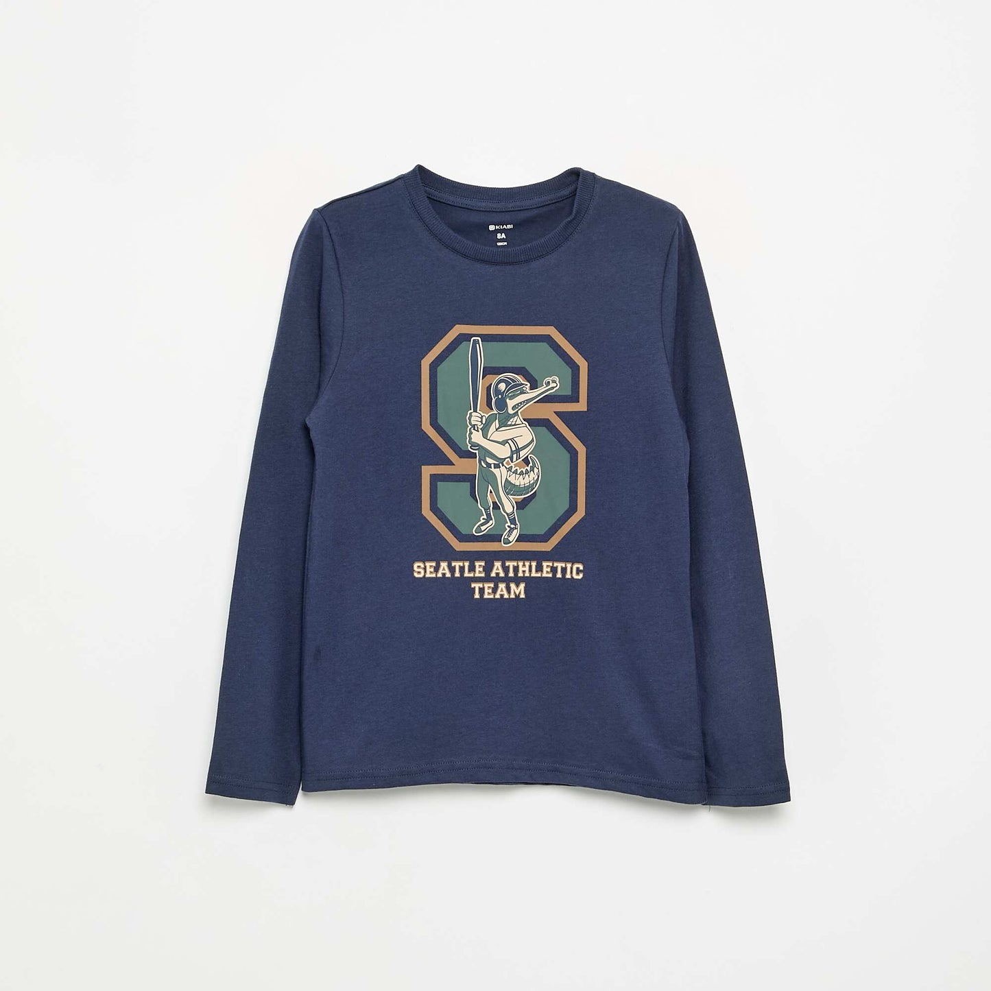 Long-sleeved printed T-shirt BLUE