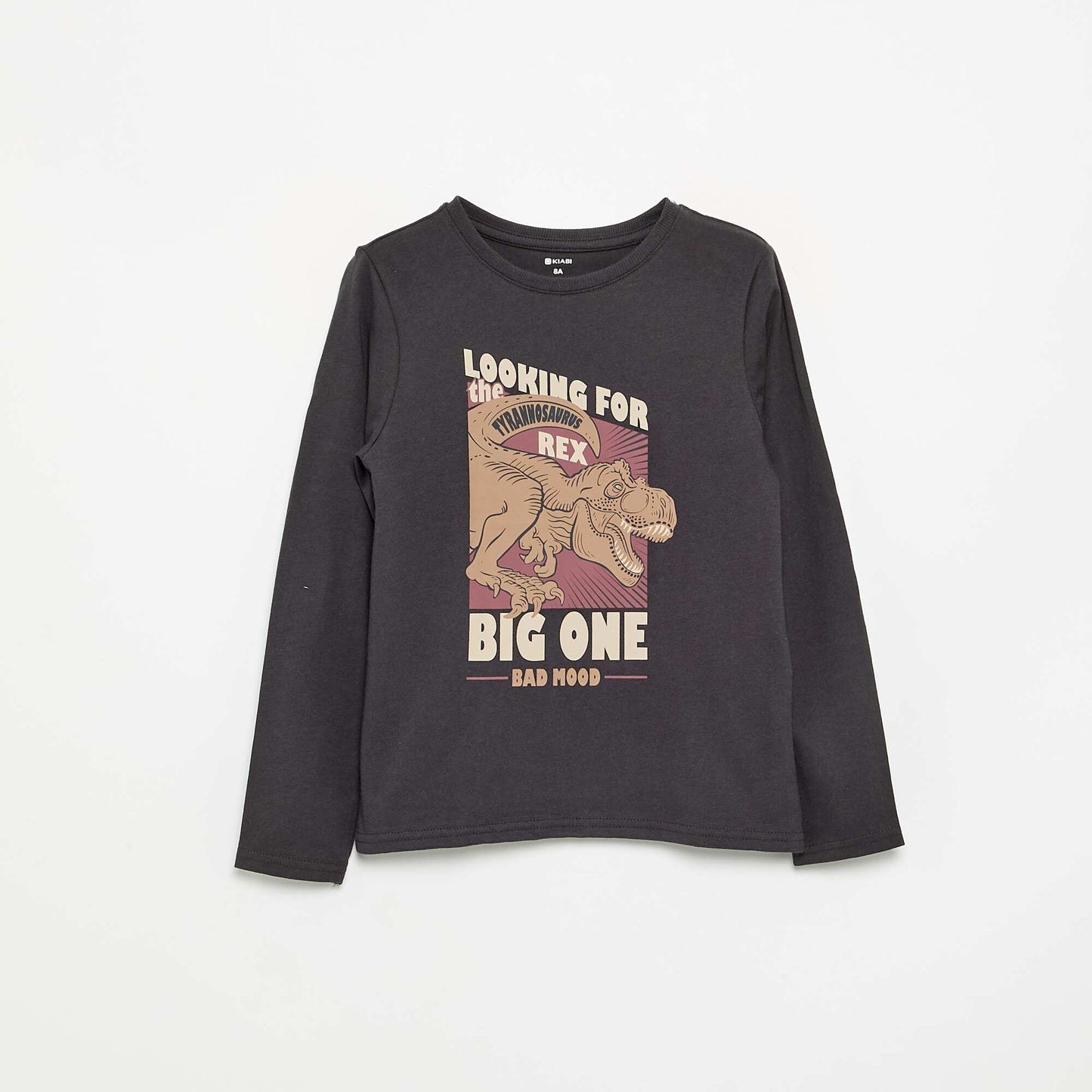 Long-sleeved printed T-shirt GREY