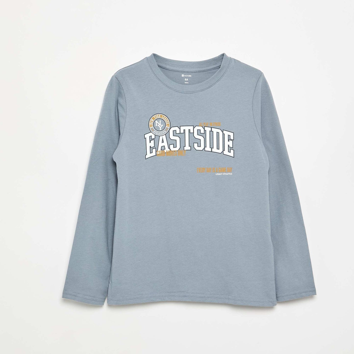 Printed long-sleeved T-shirt GREY