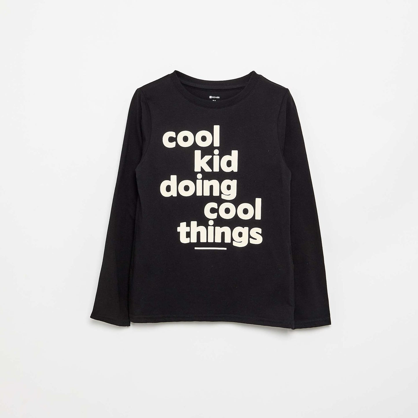 Long-sleeved printed T-shirt BLACK