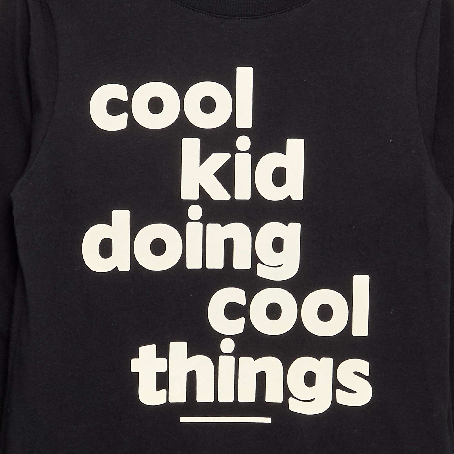 Long-sleeved printed T-shirt BLACK