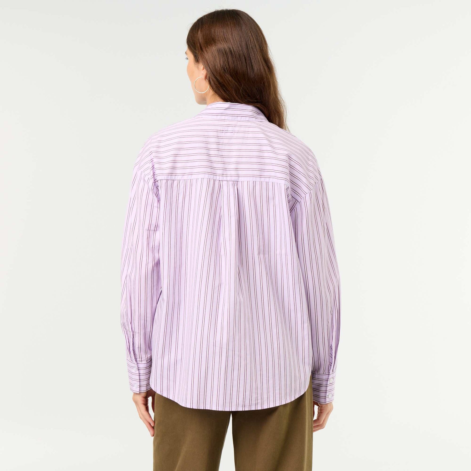 Striped Long-Sleeved Shirt PURPLE