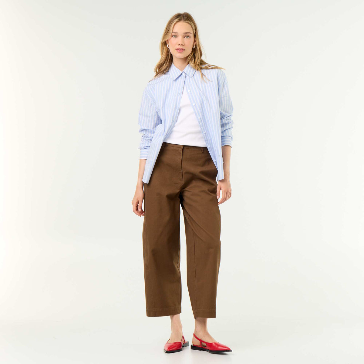 Striped long-sleeved shirt BLUE